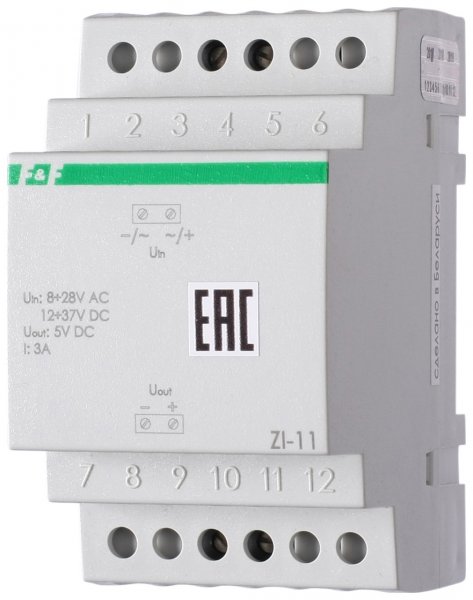 Блок питания ZI-11 8÷28V AC / 12÷37V DC 3A OUT 5V DC 110% F&F