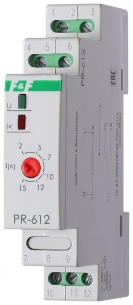 Реле тока приоритетного действия PR-612 230В AC 2÷15A F&F