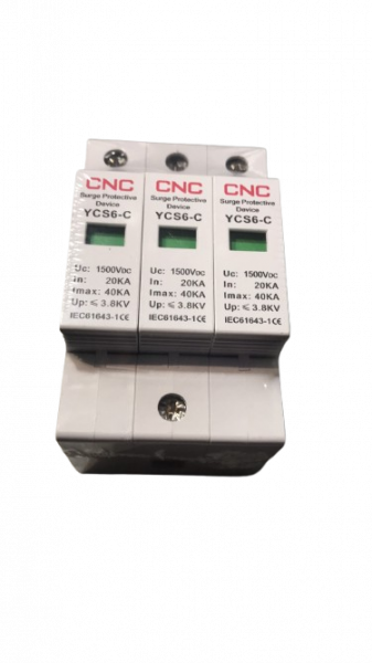 Ограничитель импульсных перенапряжений на DIN-рейку YCS6-С 3Р 20-40кА 1500V DC (постоянный ток) CNC