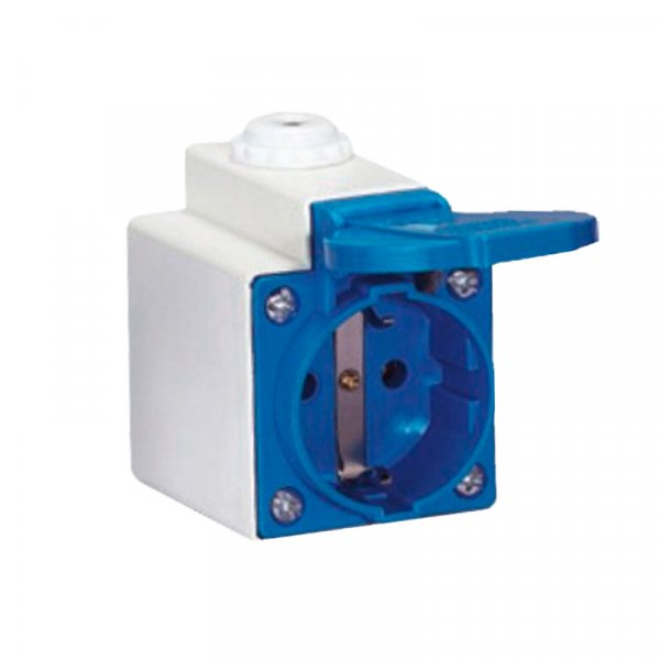 Розетка силова стаціонарна РC-112 2P+PE 16А 220В IP44 Electro