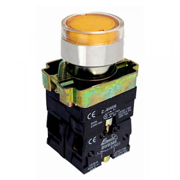 Кнопка PB2-ВW3561, желтая, Ø22mm, NO, с LED подсветкой Electro