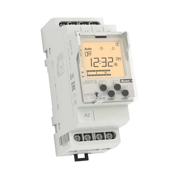 Річний цифровий таймер SHT-3/UNI AC/DC 12-240 V ELKOep