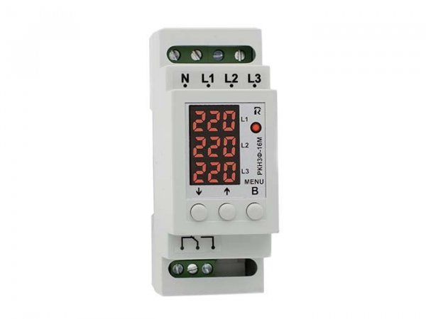 Реле контролю напруги РКН3Ф-16М, 16A, 380B, РУБІЖ