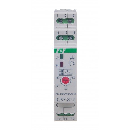 Реле чергування та пропадання фаз CKF-317 TRMS 3×400 В+N 8А F&F