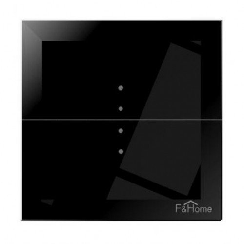 Сенсорный выключатель GS2-AC-R-B, стеклянный, черный, F&F
