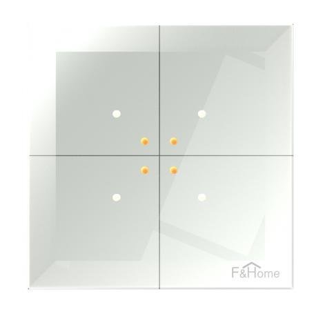 Сенсорный выключатель GS4-DC-W, стеклянный, белый, F&F