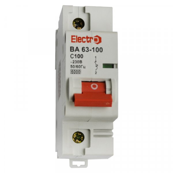 Автоматический выключатель ВА 63-100 6kA 80A 1P C Electro