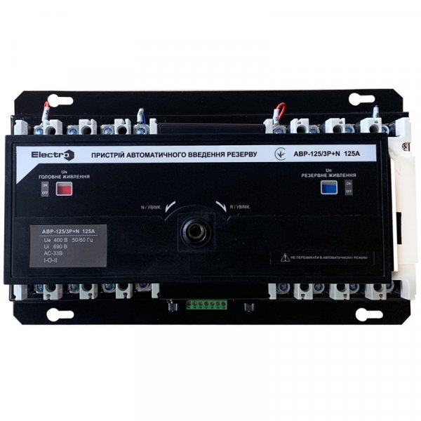 Автоматический ввод резерва АВР-250 контроль фаз АВС, 3P+N (4P), 250А, Icu 35кА, Ics 22кА, 400В, Electro