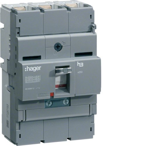 Автоматичний вимикач HNB250H x250, In=250А, 3п, 40kA, Hager