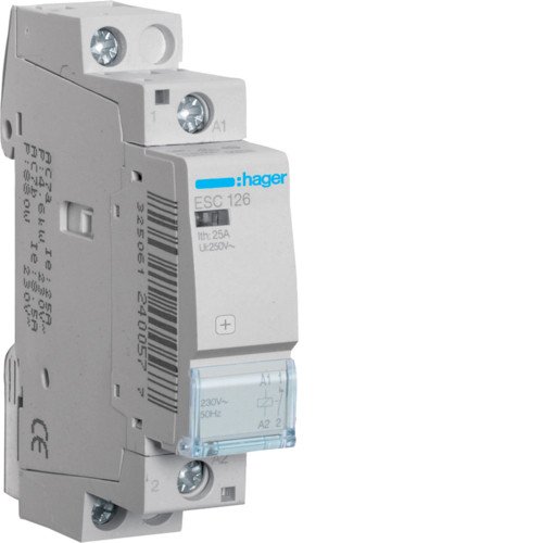 Контактор Hager ESC126 25A 230В 1НЗ