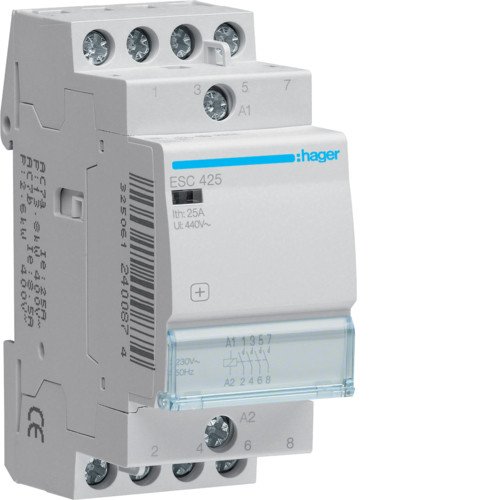 Контактор Hager ESC425 25A 230В 4НВ