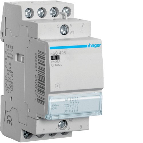 Контактор Hager ESC426 25A 230В 4НЗ
