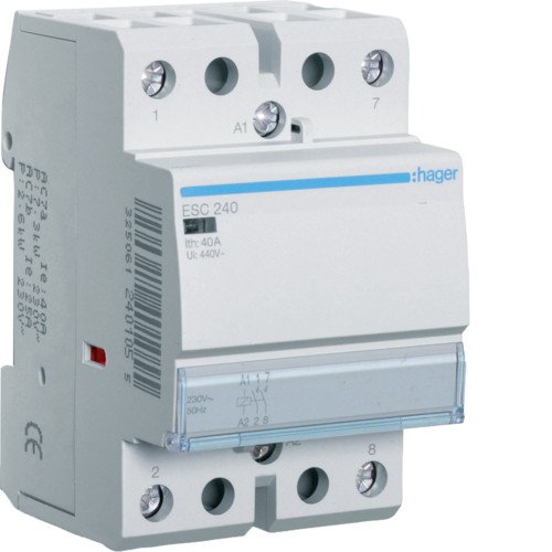 Контактор Hager ESC240 40A 230В 2НВ