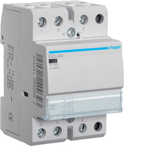 Контактор Hager ESC340 40A 230В 3НО