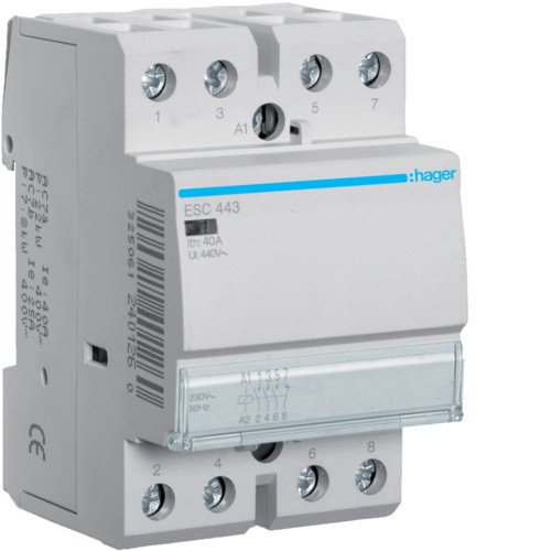 Контактор Hager ESC443 40A 230В 3НВ+1НЗ