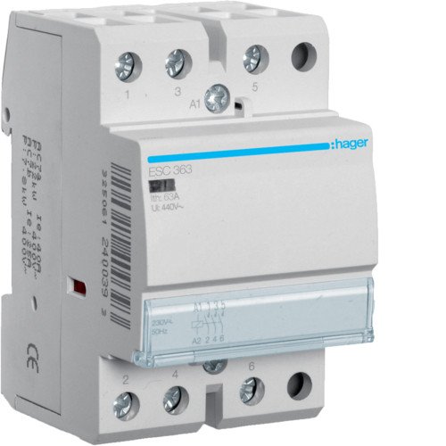 Контактор Hager ESC363 63A 230В 3НВ