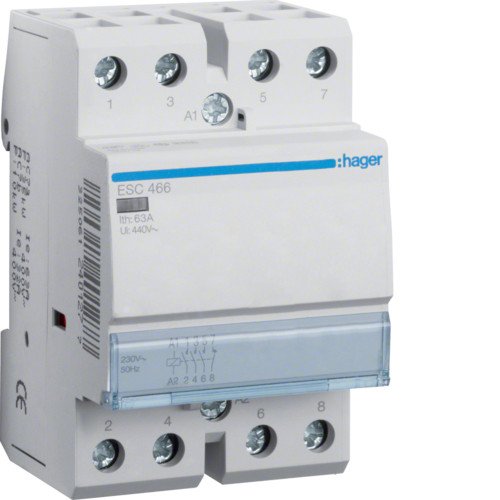 Контактор Hager ESC466 63A 230В 3НО+1НЗ