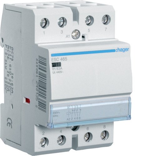Контактор Hager ESC465 63A 230В 2НВ+2НЗ