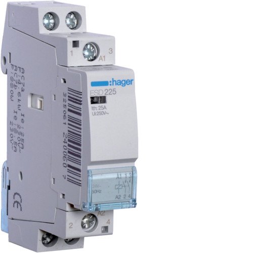 Контактор Hager ESD225 25A 24В 2НВ