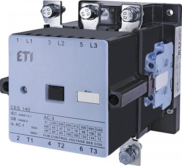 Контактор CES 140.22 (75 kW) 230V AC, 140А, 2НВ+2НЗ, 4646568 ETI