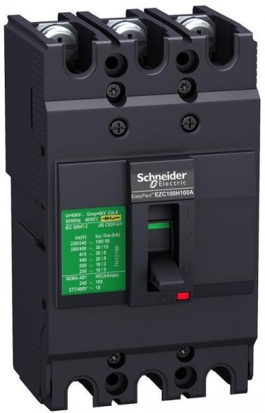 EZC100N3040 Автоматичний вимикач EasyPact EZC100N 40A 3Р 15кA Schneider