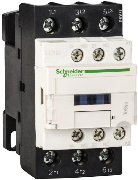 LC1D32Q7 Контактор TeSys D 3Р 32A катушка 380В 1NO+1NC Schneider