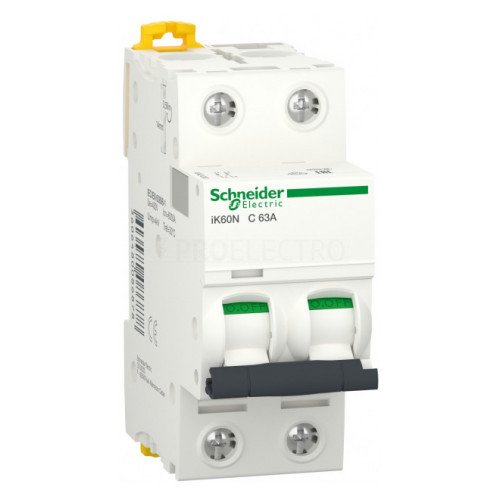 A9K24263 Автоматичний вимикач iK60N 2P 63A C 6кА Schneider