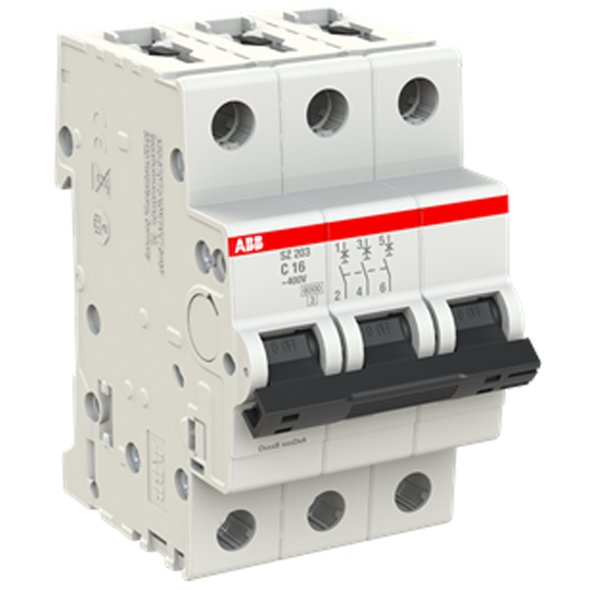 Автоматический выключатель SZ203-C10 3Р 10A С 6кА System pro M compact SZ200 ABB 2CDS253025R0104