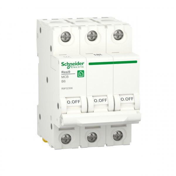 Автомат RESI9 3P 16А хар-ка В 6кA R9F02316 Schneider
