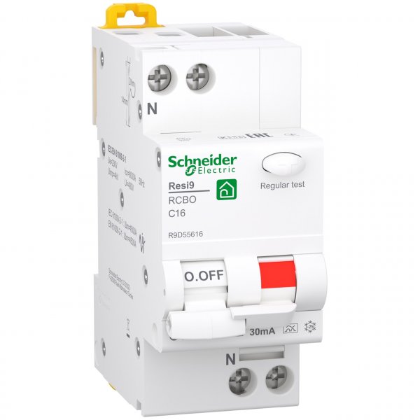 R9D55632 Resi9 Диференційний вимикач 6kA 1P+N 32A C 30mA тип А Schneider