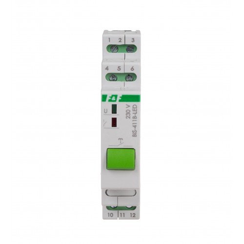 Імпульсне реле BIS-411BM-LED, 165÷265В AC, (160 A/20 мс), F&F