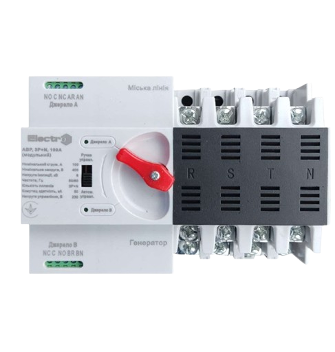 Модульное устройство ввода резерва АВР (HYCQ7) на DIN-рейку, 4Р, 100A, 230/400В  ElectrO