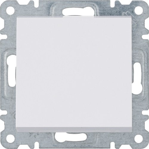 WL0060 Выключатель 1-клавишный 2-полюсный Lumina белый 10АХ/230В Hager
