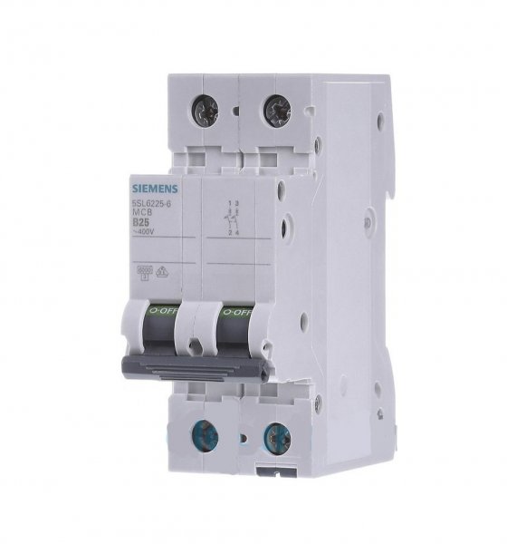 Автоматический выключатель SIEMENS 400V 6кА 2-пол. C 25A 5SL6225-7