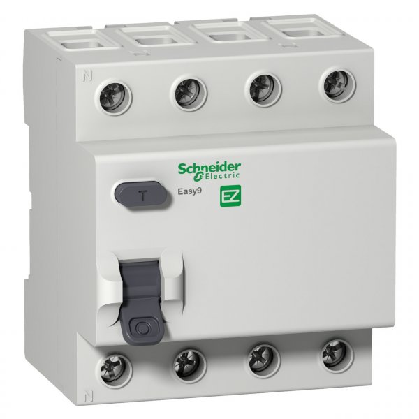 EZ9R34463 Пристрій захисного вимкнення (ПЗВ) EZ9 4P 63А 30мА AC 4,5кА Schneider