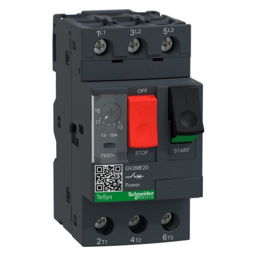 GV2ME20 Автоматичний вимикач захисту двигуна TeSys GV2 13-18 Schneider Electric