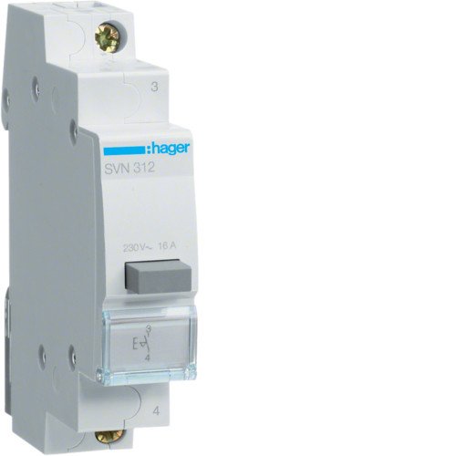 SVN312 Вимикач кнопковий 230В/16А 1НВ Hager