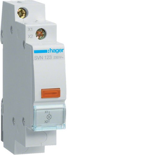 SVN123 Индикатор LED 230В желтый Hager