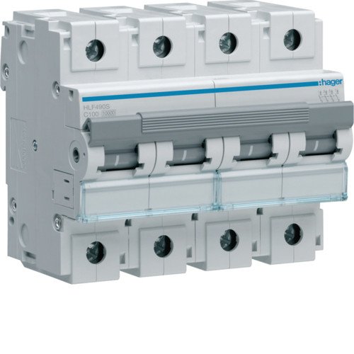 HLF490S Автоматичний вимикач 4Р 100А 10kA C 6M Hager