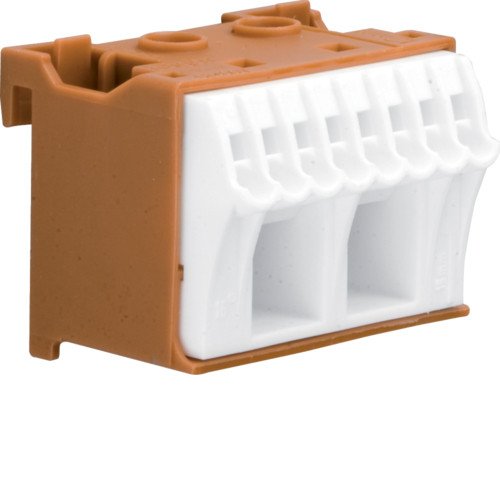 KN10P Блок фазных клемм QuickConnect 2x16мм²+8x4мм² ширина 45мм Hager