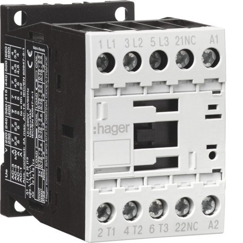EV01501C Контактор корпусный 3P+1НЗ катушка 230В-АС 15,5А AC-3 Hager