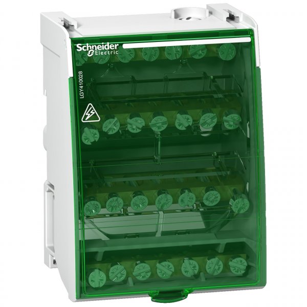 LGY410028 Блок розподільний Linergy DS 4п 100А 4х7 28 отворів Schneider Electric
