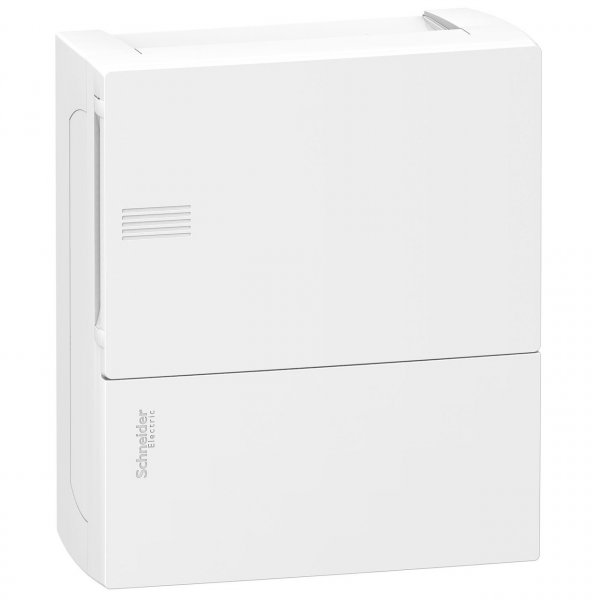 MIP12108 Щит навісний Resi9 Mini Pragma 8 модулів 1 ряд (1х8) білий з білими дверцятами Schneider Electric