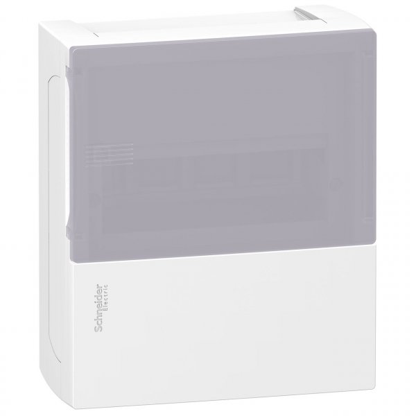 MIP12108T Щит навісний Resi9 Mini Pragma 8 модулів 1 ряд (1х8) білий димчасті дверцята Schneider Electric