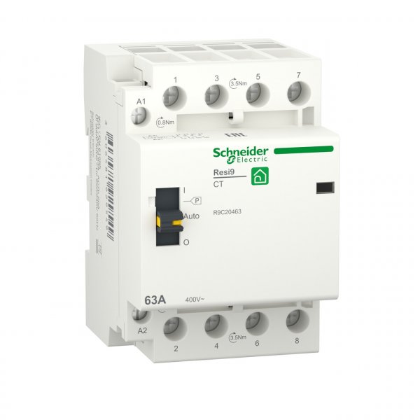 R9C20463 Контактор Resi9 3P+N 63A 4NO ~230В/50Гц Schneider Electric
