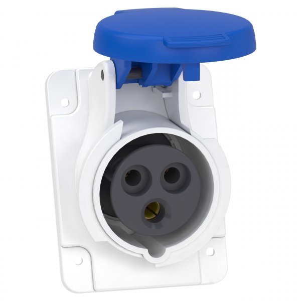 PKF16F423 Кабельна розетка стаціонарна прихованої проводки IP44 16А 2P+E 250В PratiKa Schneider Electric