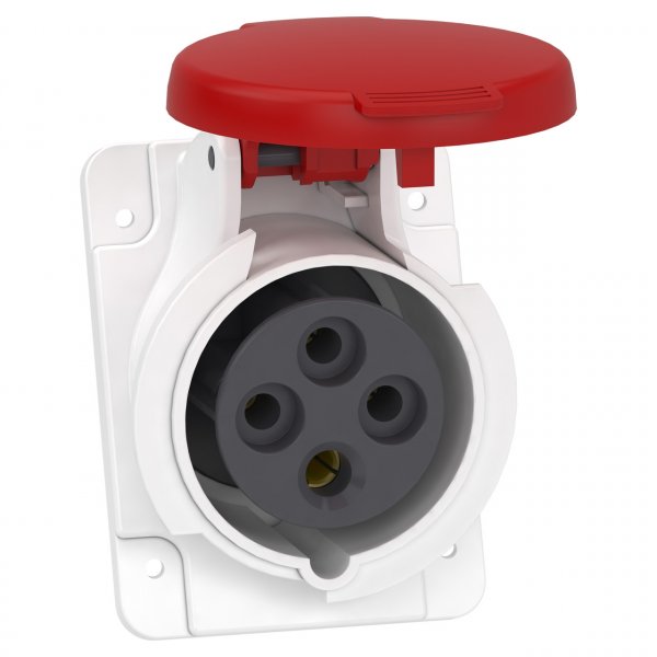 PKF16F434 Кабельная розетка стационарная скрытой проводки IP44 16А 3P+E 380В PratiKa Schneider Electric