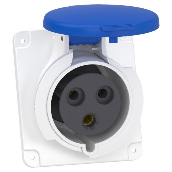 PKF32F423 Кабельна розетка стаціонарна прихованої проводки IP44 32А 2P+E 250В PratiKa Schneider Electric