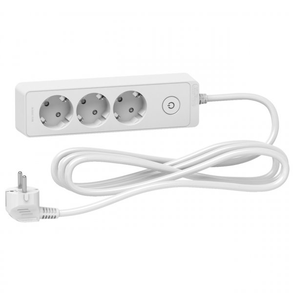 ST9433W Подовжувач на 3 розетки з заземленням білий 3 метра Unica Extend Schneider Electric