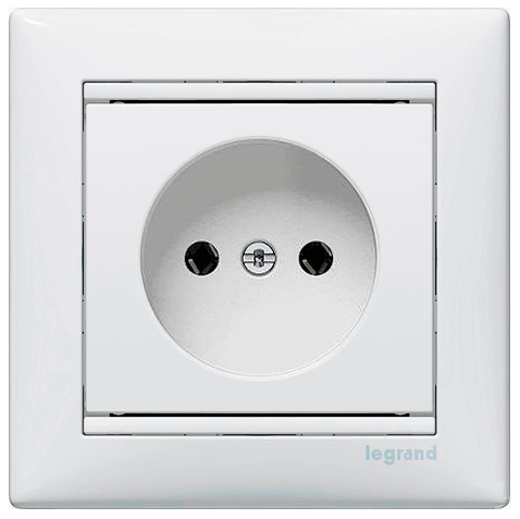 774416 Legrand Розетка без заземления белая Valena Classic